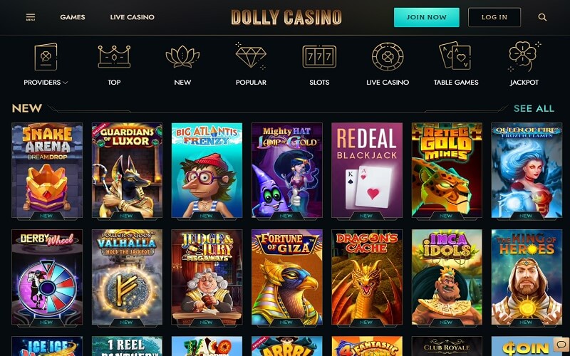 New games at dolly casino 1